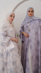 Zahraa Abaya in Silver Lilac