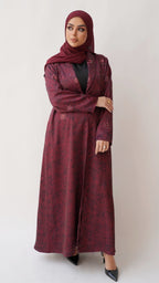 Yasmin Abaya in Burgundy
