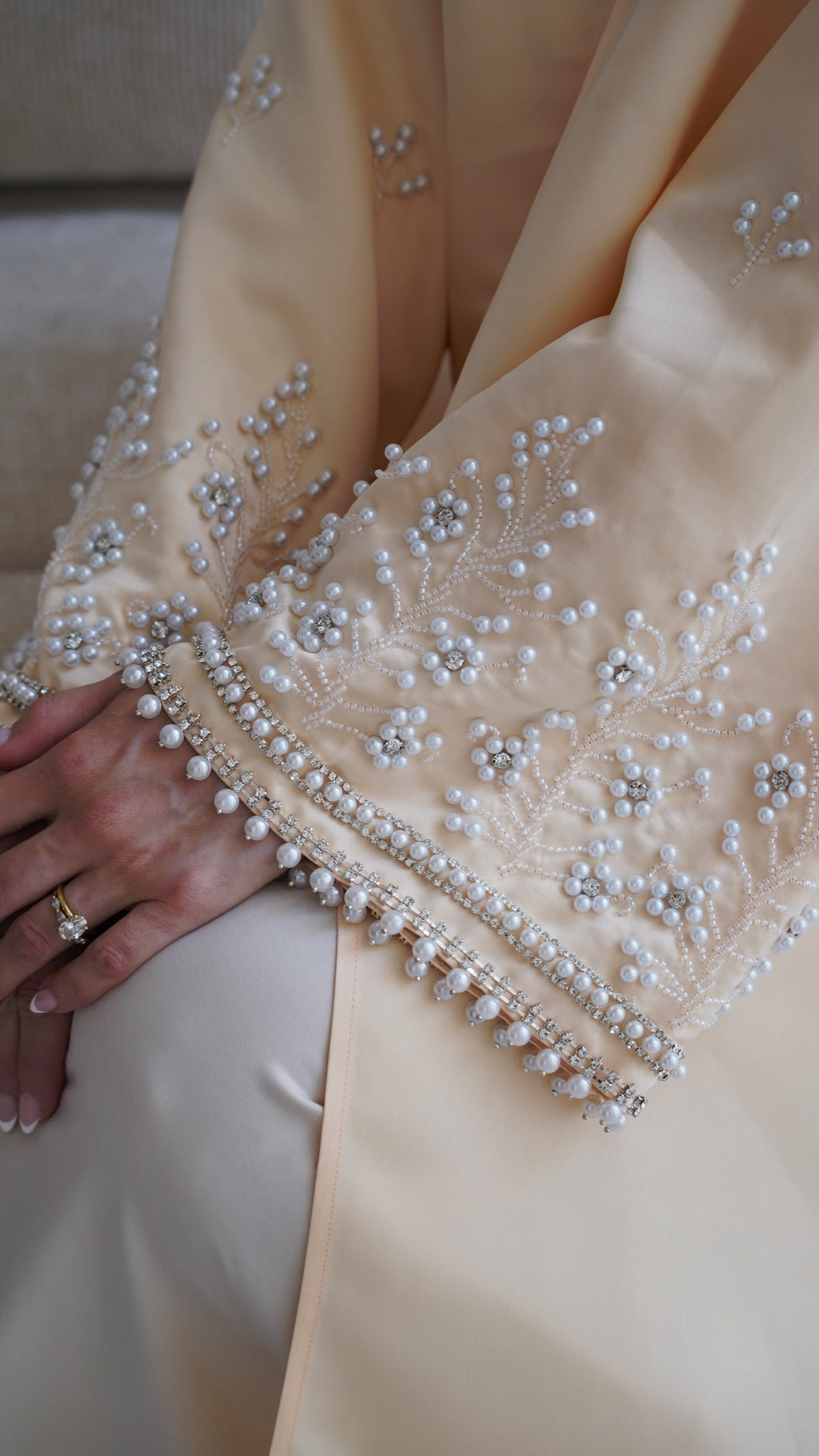 Rawan Abaya in Nude Peach