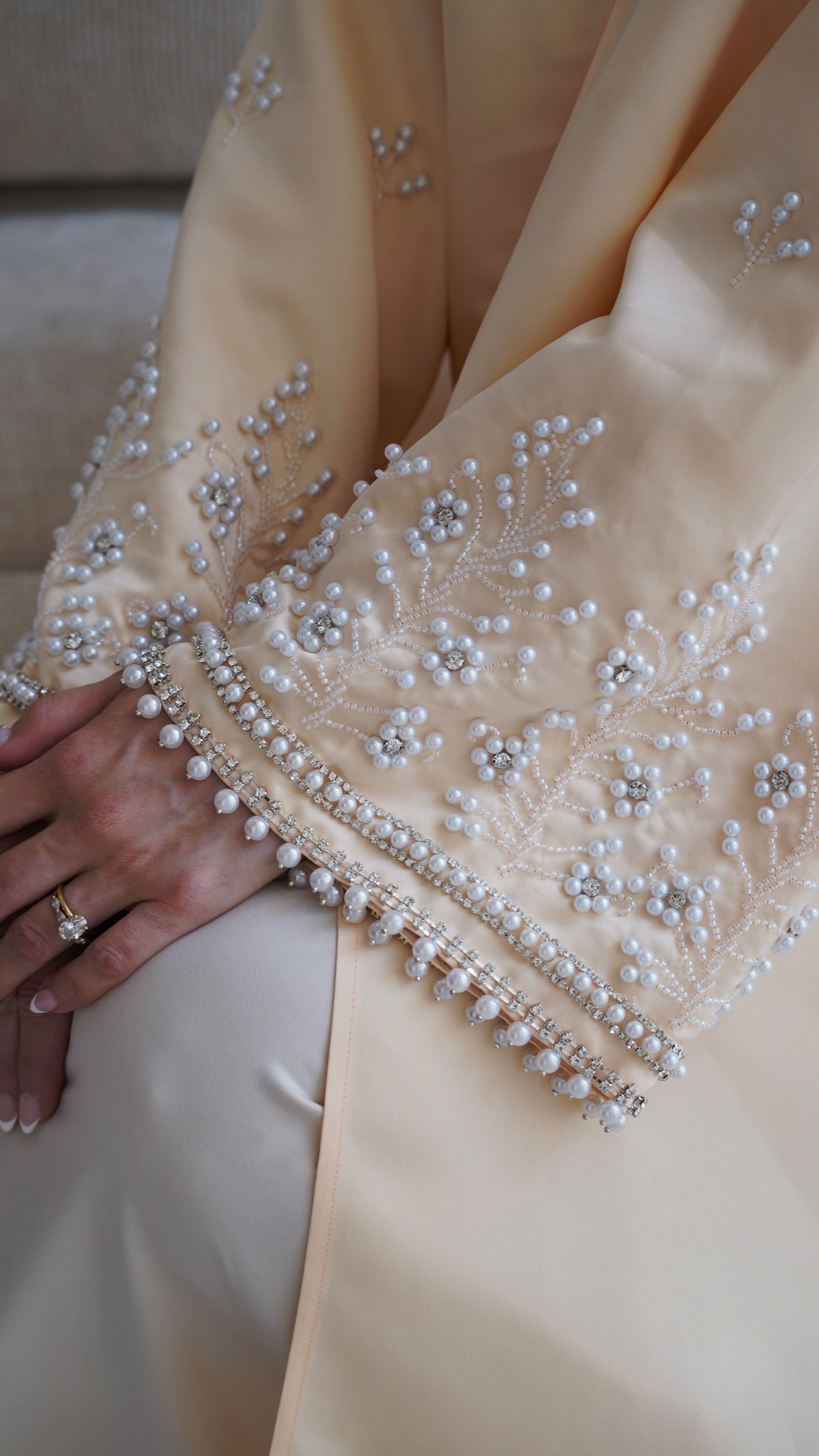 Rawan Abaya in Nude Peach