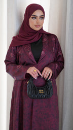 Yasmin Abaya in Burgundy