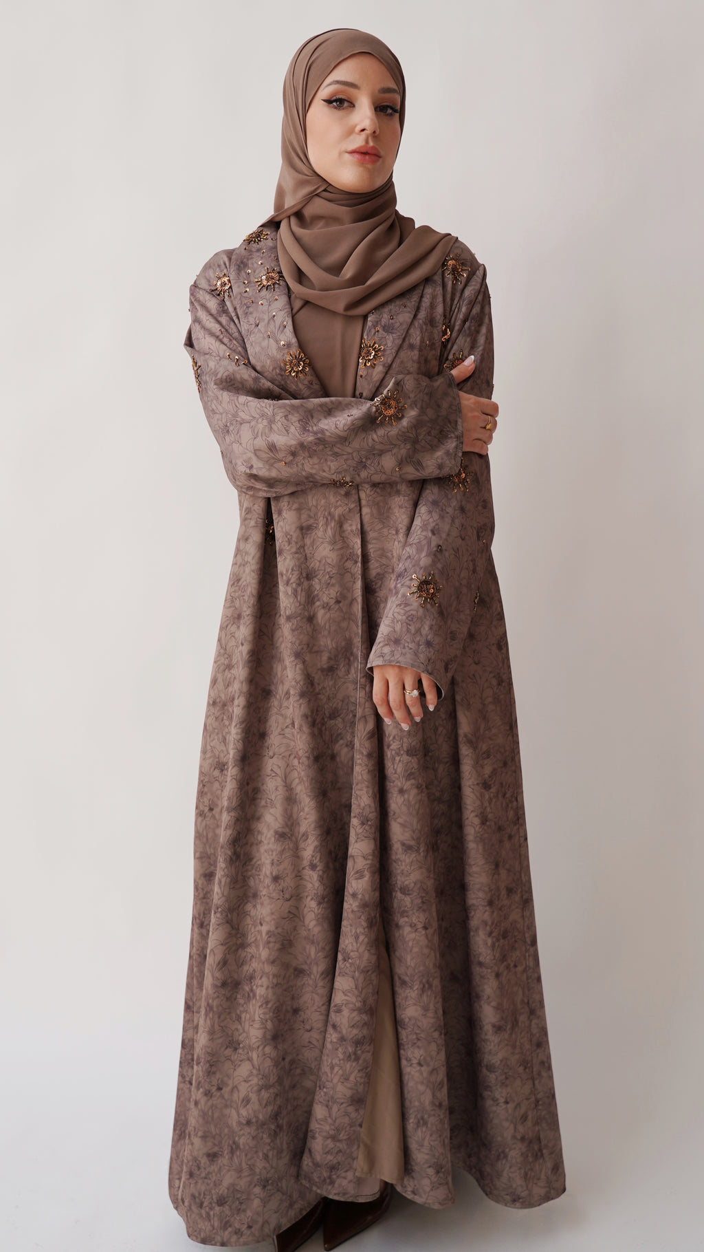 Yasmin Abaya in Smoked Gold