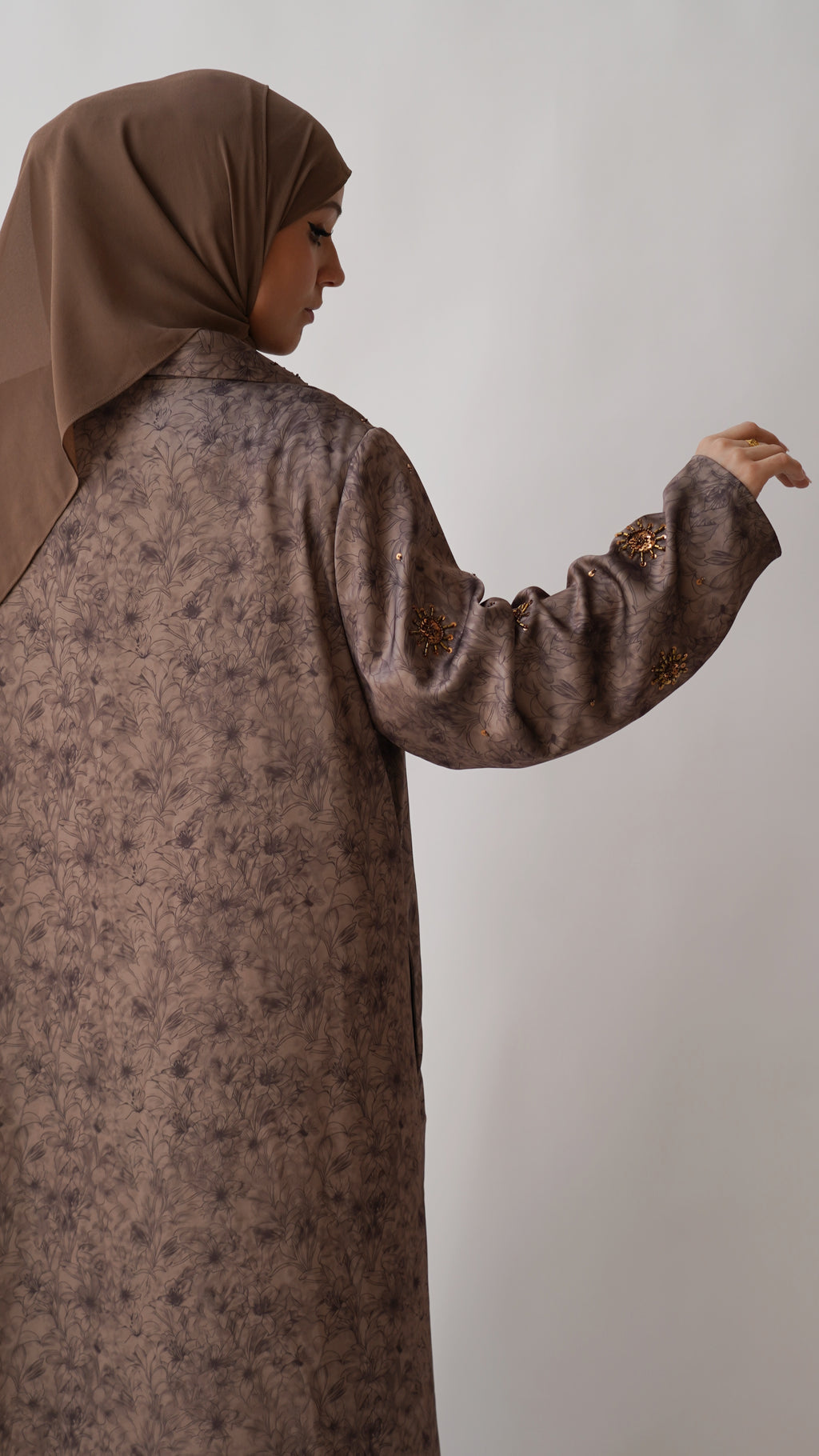 Yasmin Abaya in Smoked Gold