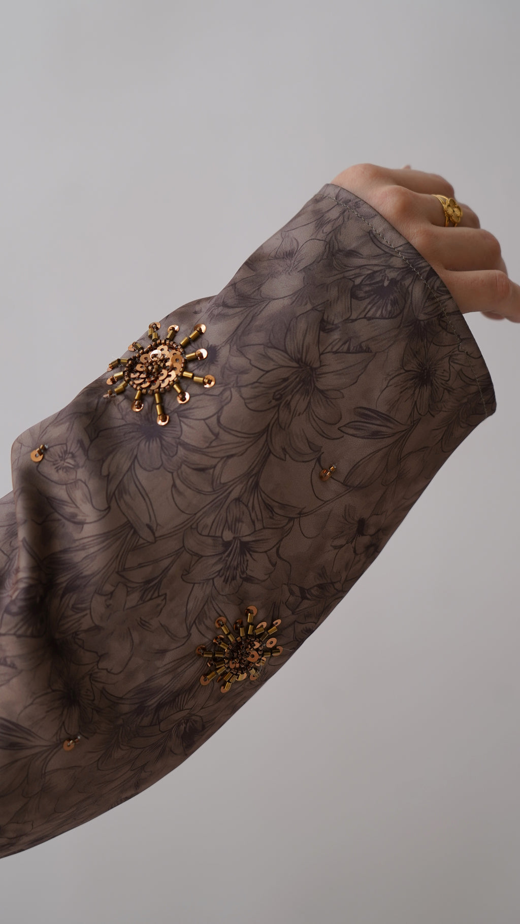Yasmin Abaya in Smoked Gold