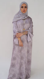 Zahraa Abaya in Silver Lilac
